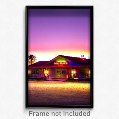 Pixel Art Poster - Vivid Ranch (8 Bit Psychedelic Trippy Weird Video Game Print)