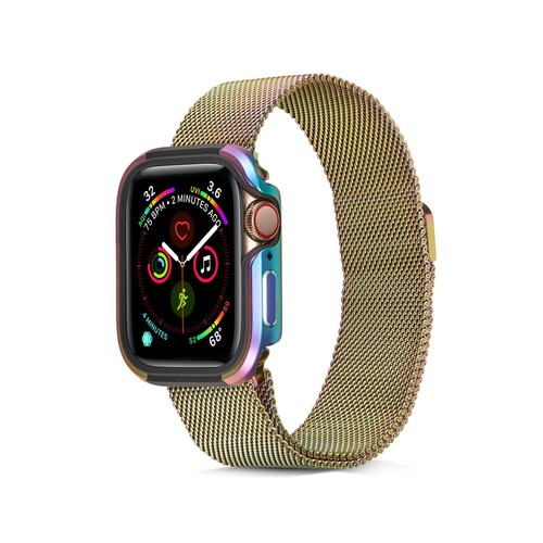 Cubierta protectora de metal arco iris Estuche de aluminio para iWatch 7 6 5 4 3 2 - Imagen 9 de 18