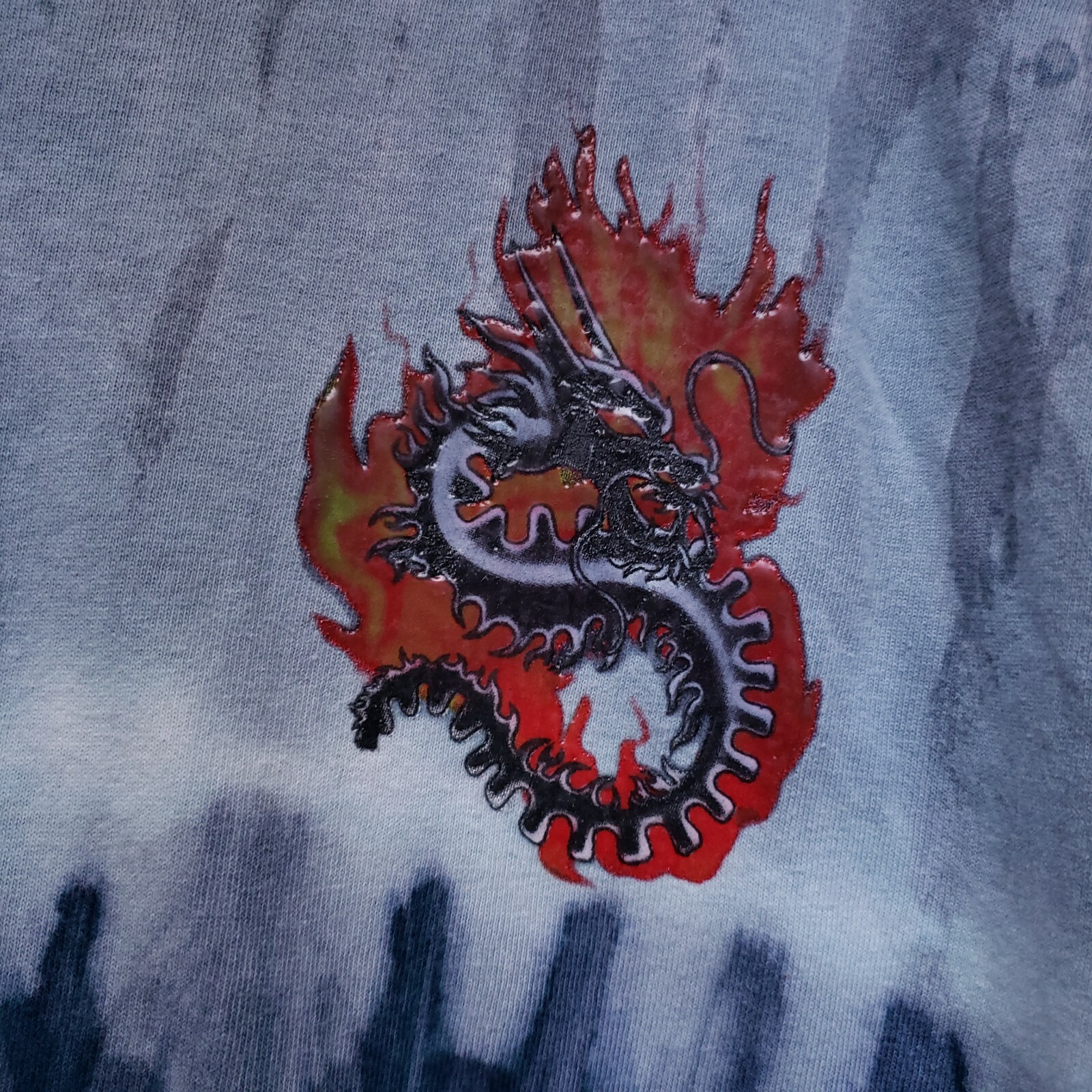 Basic Editions Fire Breathing Dragon T-Shirt Mens… - image 7