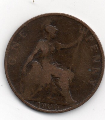 1900 One Penny 1d QUEEN VICTORIA 1D COIN’S GREAT BRITAIN BRONZE PENNY ...