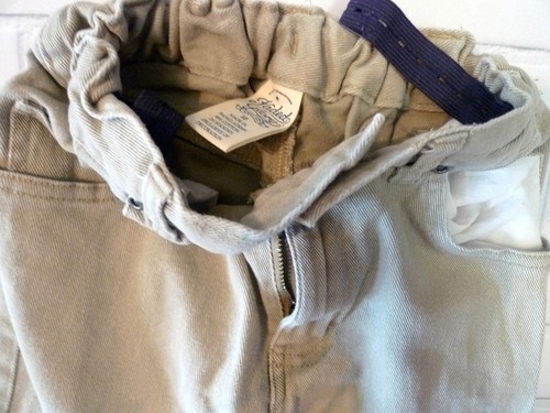 Faded Glory Straight Leg 10 KHAKI Jeans Pants Elastic Waist Unisex Boys Girls - Picture 3 of 3