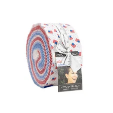 Moda HOLIDAY ESSENTIALS AMERICANA 40 2.5" Quilt Fabric Strips 20760JR Jelly Roll