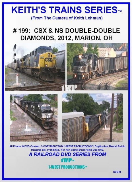 Keith's Trains Series RR DVD #199- CSX & NS DOUBLE-DBL DIAMONDS '12 ...
