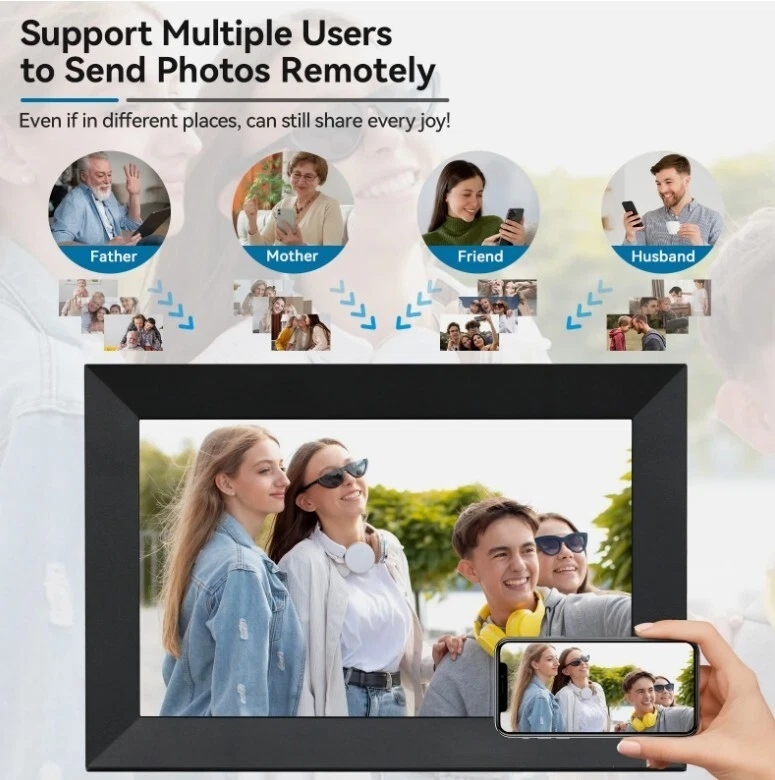 Photo Frame WiFi Digital 10.1 inch 1080PHD Touch Screen 16GB Christmas Gift UK - Image 4 of 4