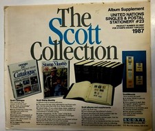 Scott 1987 UN UNITED NATIONS SINGLES & POSTAL STATIONARY #25 Stamp Supplement
