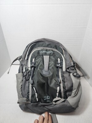 Magellan Outdoors Black Grey Backpack/Bookbag Camping Hiking