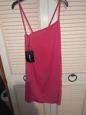 PrettyLittleThing pint side split asymmetric mini dress