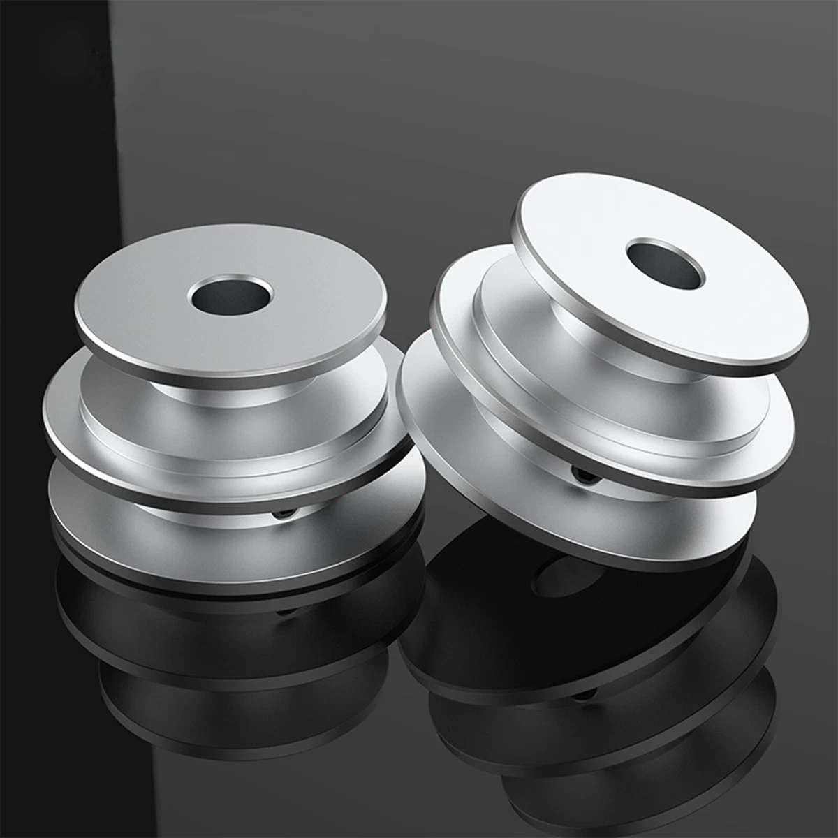 Double V Groove Aluminum Drive Pulley For O Z Section V Belt Pulleys OD 32 60mm