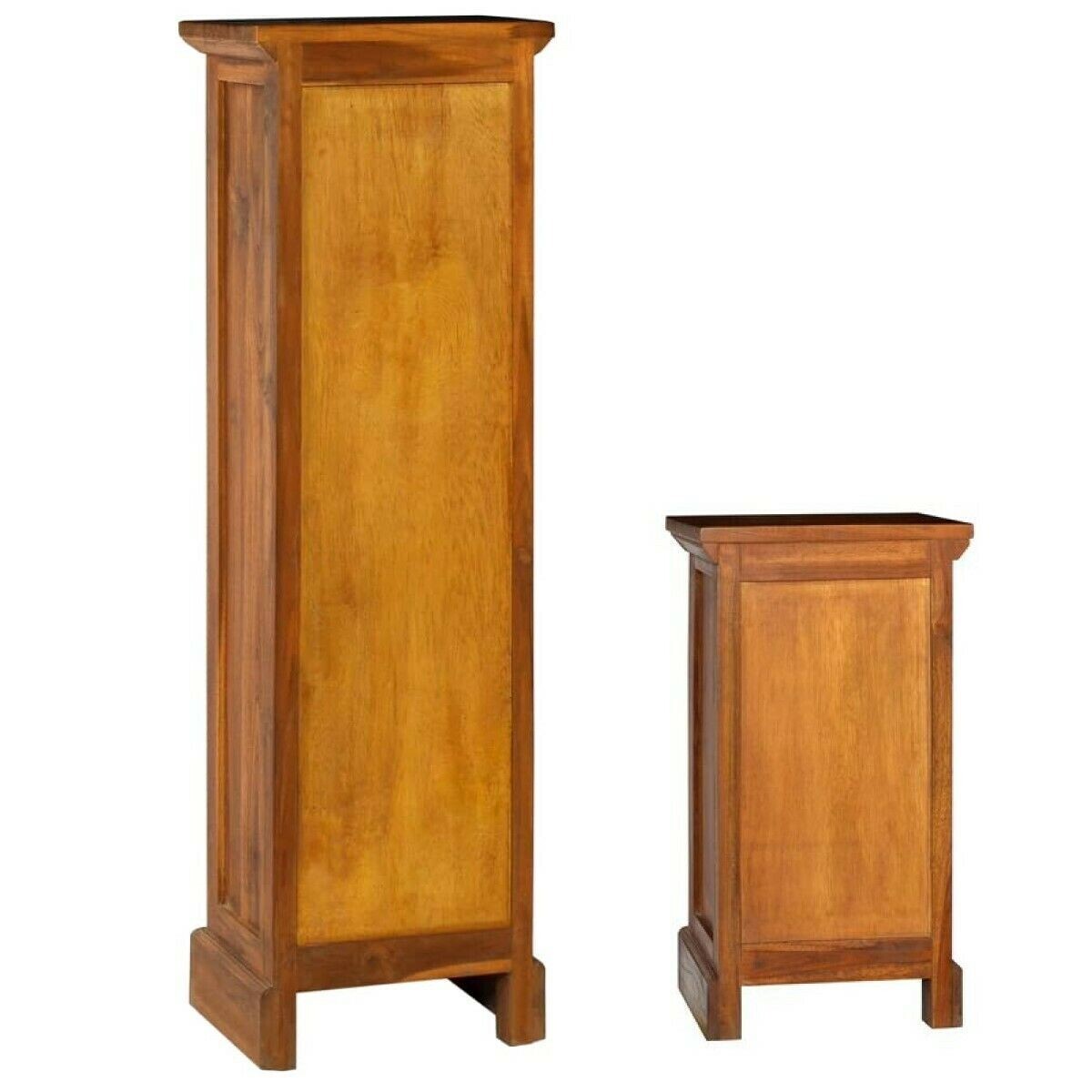 Narrow Chest Of Drawers Rustic Vintage Tall Slim Solid Wood Storage