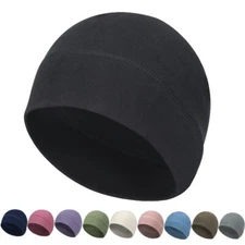 Winter Warm Cap Windproof Fleece Skull Cap Running Beanie Hat for Cold Weather