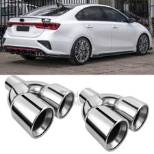 2Pcs Angled Cut For KIA Forte GT Stainless Exhaust Tip 2.5" Inlet/3.5" Outlet AU
