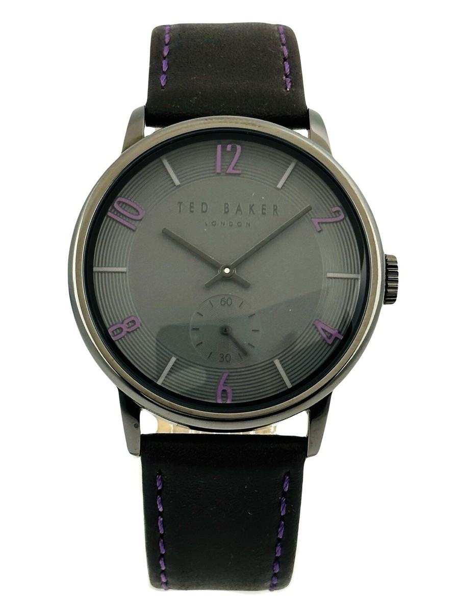 Ted Baker Daniel TE50374001 Black And Purple Dial Dark Brown