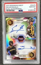 2023 Bowman's Best Ethan Salas Samual Zavala Duel Auto 4/25 GEM MT PSA 10 #DAZS
