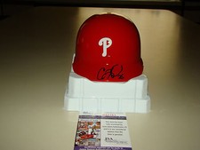 Cole Hamels Signed Philadelphia Phillies Mini Baseball Helmet JSA #R57161 MLB