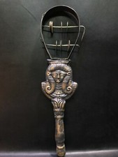 Egyptian Handmade Hathor Copper Sistrum Musical Instrument Replica item