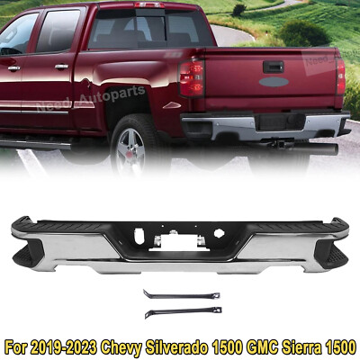 NEW Rear Bumper Assembly For 2019-23 Sierra 1500 Silverado 1500 W/O Park W/ Dual