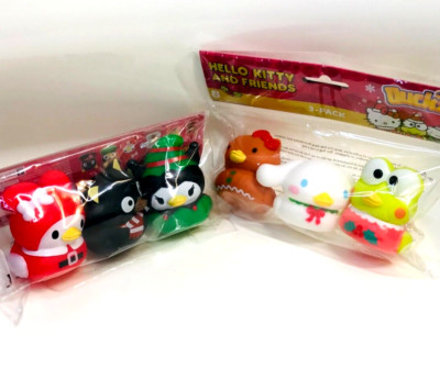 Sanrio **HELLO KITTY & FRIENDS HOLIDAY 3 PACK RUBBER DUCKZ** You Choose ducks