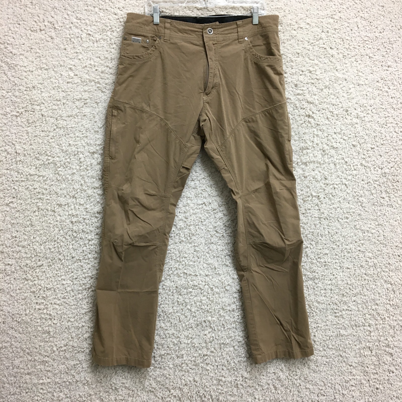 Kuhl Mens 36x32 Khaki Cargo Straight Leg Stretch Hiking Outdoor Pants