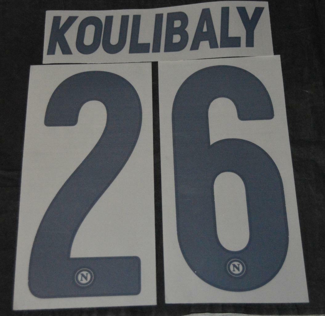 SSC NAPOLI NAMESET KIT NOME+NUMERO Koulibaly 26 UFFICIALE Serie A 14-15