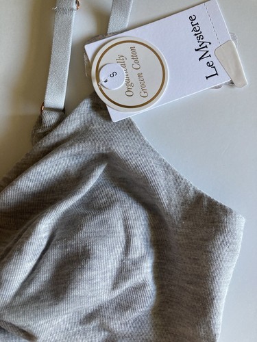 New Le Mystere Womens Bra Size Small Cotton Touch Lounge 8020 Heather Grey - 第 4/9 張圖片