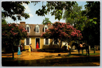 John Brush Everard House Colonial Williamsburg Virginia USA Postcard
