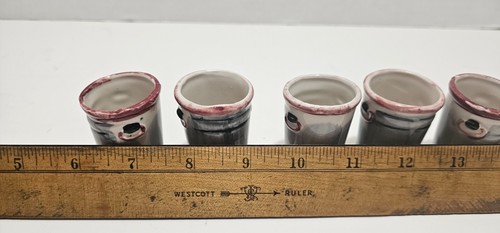 set of 5 hand painted sake cups - made in Japan - Picture 8 of 9
