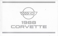 1988 Corvette Bedienungsanleitung Neu Chevy Besitzer Benutzeranleitung Buch