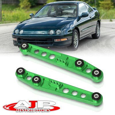 Green Rear Aluminum Suspension Lower Control Arms LCA For Integra