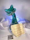 Fenton Emerald Green Carnival Glass Alley Cat 10.5” Tall Museum Collection