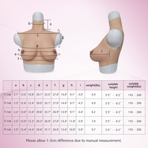 Roanyer Realistic Silicone H Cup East West Shape Breast Form Crosdresser LGBT - Foto 5 di 14