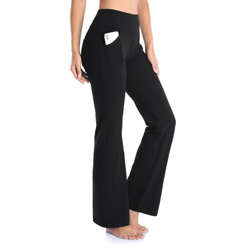 Women's Yoga Pants High Waist Flare Leggings Wide Straight Leg Sports Trousers - Picture 11 of 36
