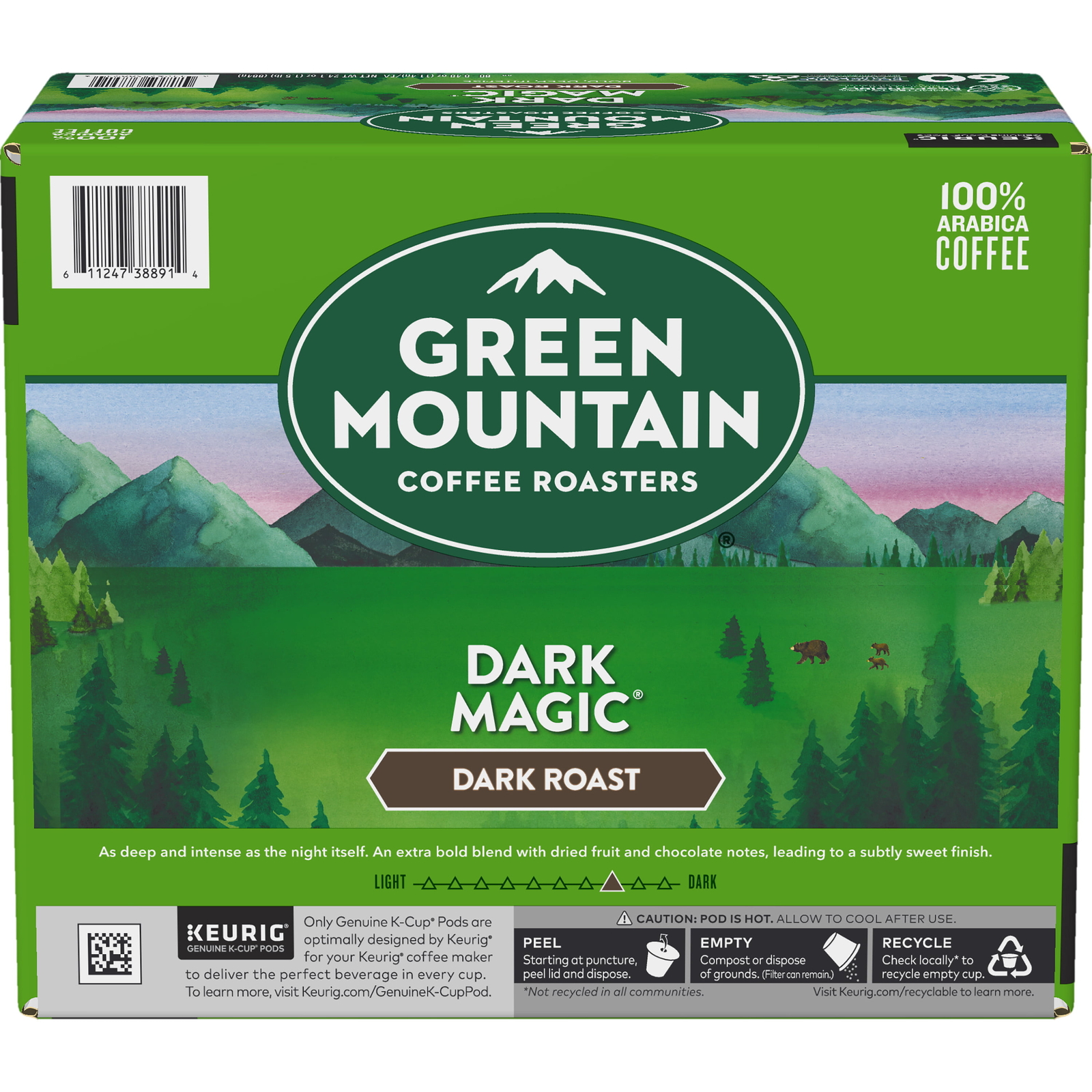 Green Mountain Coffee Roasters, Dark Magic Dark Roast KCup Coffee Pods