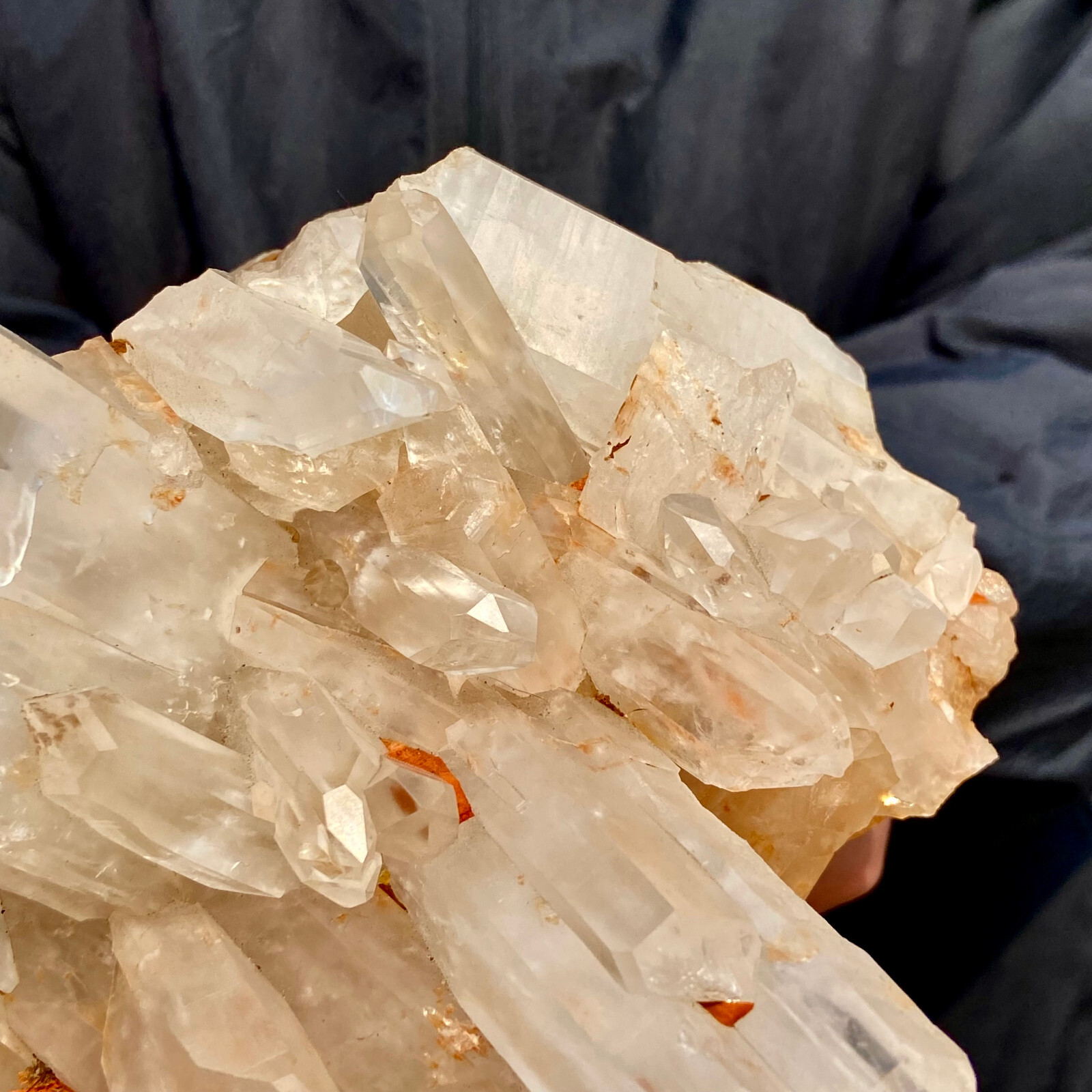 4.1LB A+++Large Natural white Crystal Himalayan quartz cluster /mineralsls