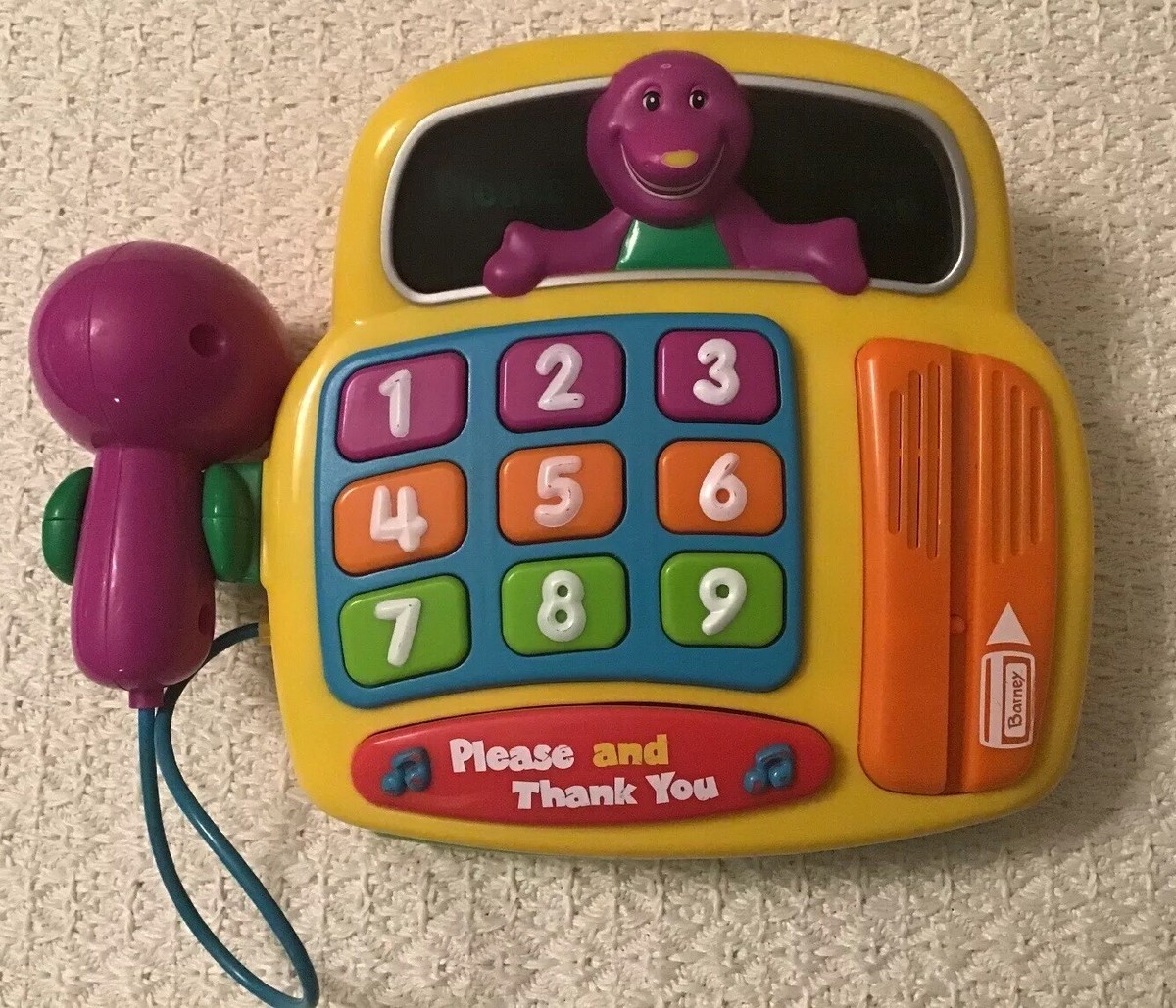 Mattel Barney the Dinosaur PLEASE AND THANK YOU Cash Register