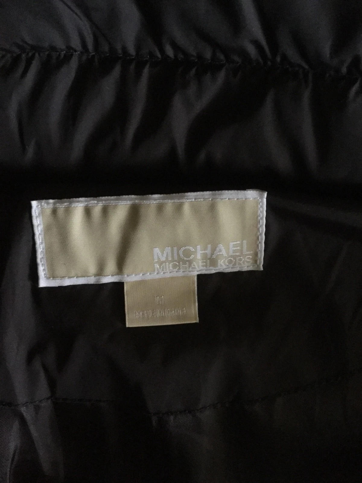 Cappotto con cappuccio Michael Kors donna $330 nuovo con etichette taglia M colore cioccolato