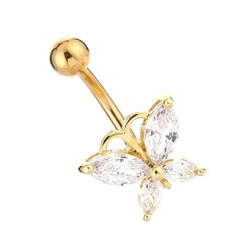 Elegante anillo ombligo ombligo ombligo cristal mariposas anillos anillos anillos para el vientre - Imagen 8 de 12