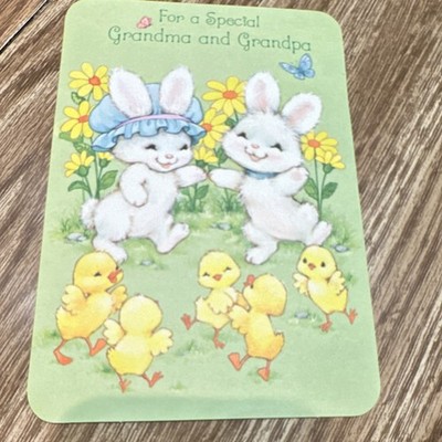 Ambassador Cards Vintage Easter Greeting Card for Grandma and Grandpa