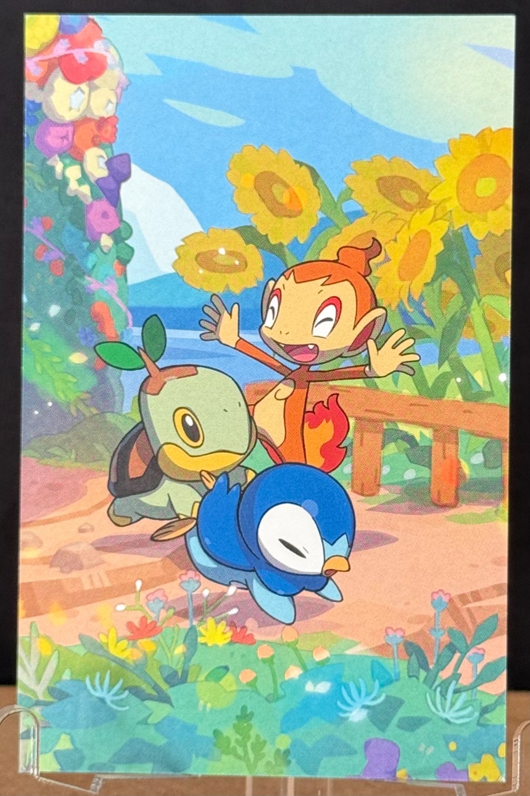2021 Pokemon Turtwig #387 Chimchar #390 Piplup #393 Big Picture Card