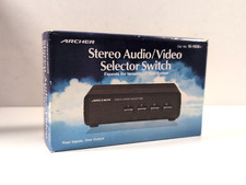 Vintage Archer Stereo A/V Selector Switch 4 Input Composite RCA w Box 15-1956A