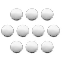 10 StüCk Runde MetallknöPfe,11,5Mm,Flache NäHknöPfe Aus Legierung,Silber