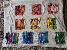 Lots of 12 Assorted Anchor Embroidery Cross Stitch Cotton Skeins Threads  