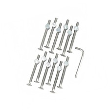 Crib Screws,Bed Frame Bolts and Nuts Kit,Bunk Bed Screws, 12Pcs M6x65mm Furni...