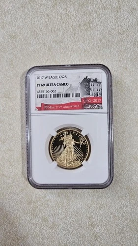 2017 W GOLD $25 PROOF AMERICAN EAGLE 1/2 OZ NGC PF 69 ULTRA CAMEO