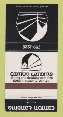 Matchbook Cover - Canton Landing Denver Colorado 30 Strike