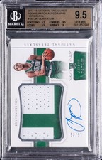 2017 NATIONAL TREASURES RPA HORIZONTAL #103 JAYSON TATUM RC /49 BGS 9.5 AUTO 10
