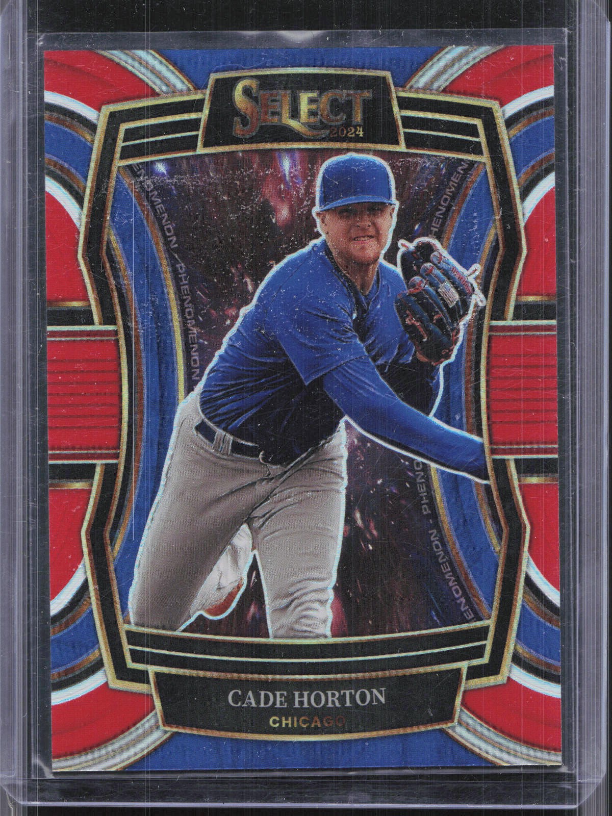 2024 Panini Select #17 Cade Horton Phenomenon Red Prizms #/99
