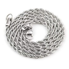 1Pc Stainless Steel Twist Chain Necklace,Daily Wear Essential,Ideal Gift for Jew