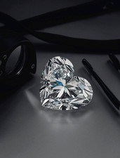 Loose 6 CT HEART Cut Natural D Color Lab Grown CVD Diamond VVS1 Certified