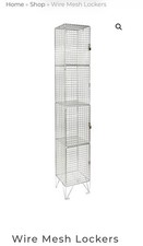 4 Door Wire Mesh Lockers Can Be Locked With Padlock Great For Staff.