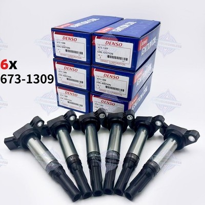 6X Denso 673-1309 Ignition Coil For Toyota/Lexus V6/8 Engines 90919-02255 OEM